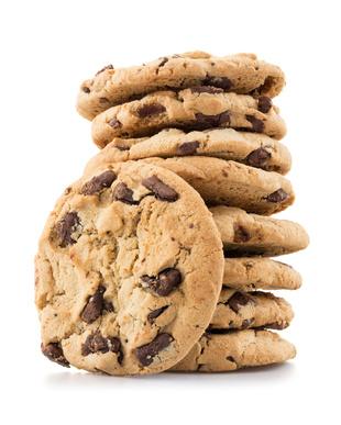 Cookies - kleine Textdateien ( im Bild ein echtes Cookie )